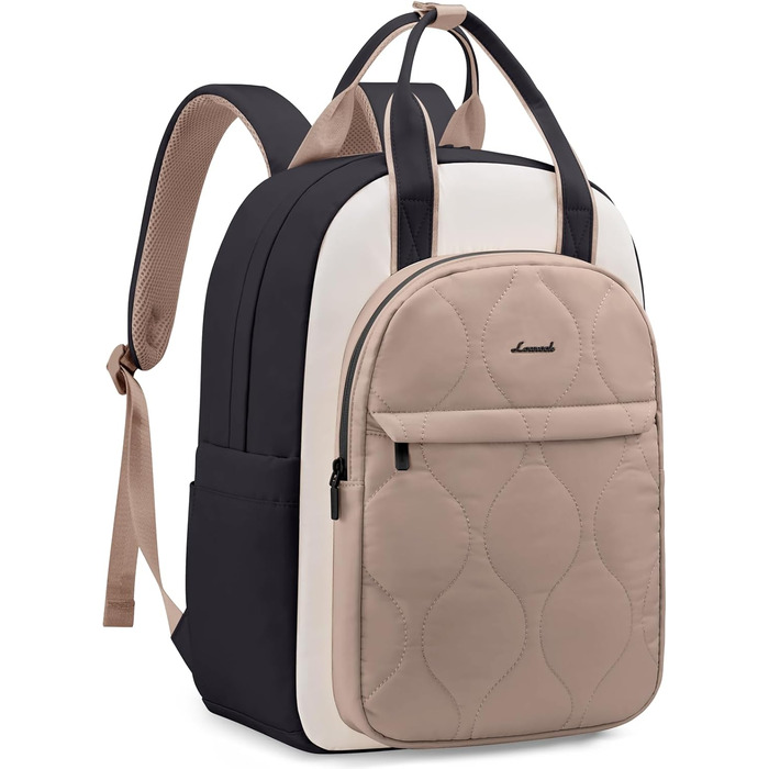 Сумка-рюкзак LOVEVOOK для жінок, для ноутбука, шкільний, для підлітків, легкий, для роботи, навчання, подорожей (B-бежевий хакі, 15.6 дюймів)