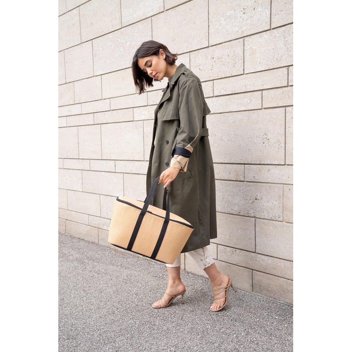 Сумка-холодильник Reisenthel Raffia Black - одноразова, з високоякісного поліестеру для пікніка та покупок