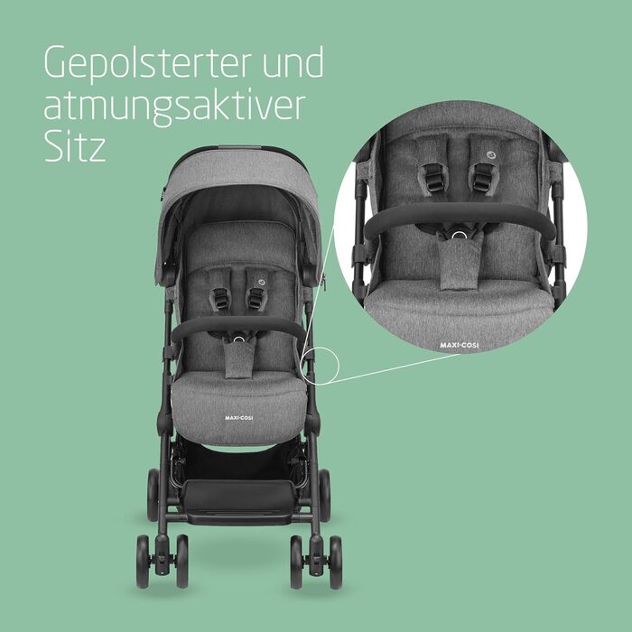 Дитяча коляска Maxi-Cosi Lara2 Select Grey - легка, компактна, 3 положення, до 22 кг