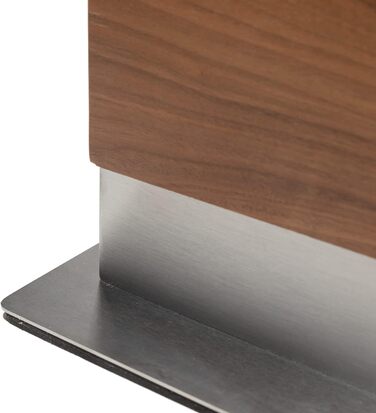 Магнітний брусок для ножів Coninx двосторонній | Тримач для ножів без ножів | Тримач для кухонних ножів з потужним магнітом | Підставка для ножів Coninx з антиковзким покриттям, горіховий колір