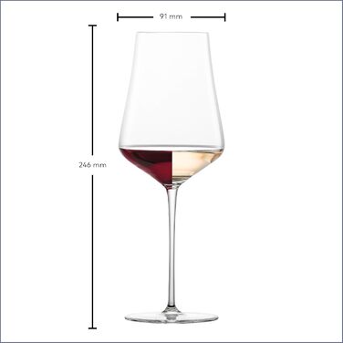 Набір келихів для вина Zwiesel Glas Allround Duo (2 шт.), Tritan-кристал, для червоного та білого вина, ручна та машинна робота, можна мити в посудомийній машині (Art.-Nr. 123472)