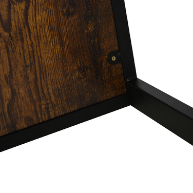 Журнальний столик HOMCOM C-Shape Журнальний столик Стіл Металевий МДФ Rustic-Brown 40,6 x 50,8 x 64,2 см для вітальні
