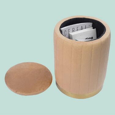 Relaxdays Оксамитовий пуф з місцем для зберігання