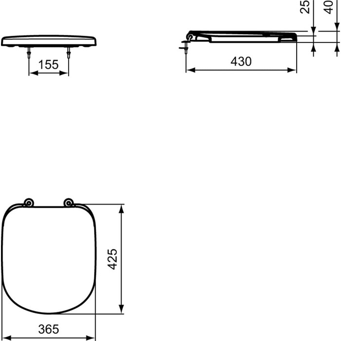 Кришка - сидіння для унітазу T679301 Eurovit Plus