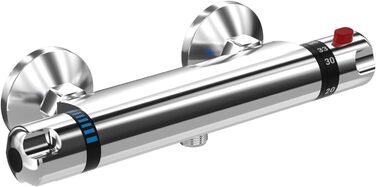 Сучасний змішувач для ванни та душу з двома виходами та керамічним вентилем - латунний, хромований, для ванної кімнати