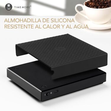 Ваги для кави TIMEMORE з таймером, контролем протікання, точність 0,1 г, автоматичний таймер, ємність 2000 г, чорний (Basic Pro)