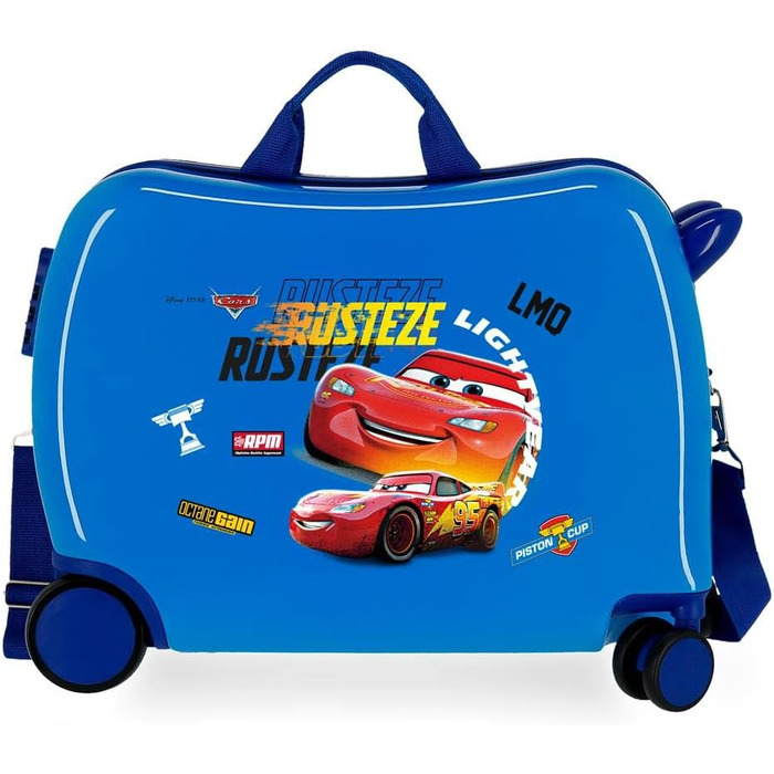 Візок для салону Disney Cars Rusteze Lightyear, 50 x 38 x 20 см, жорсткий пластик, бічна комбінована застібка, 34 л, 1,8 кг, 4 колеса, ручна поклажа (синій)