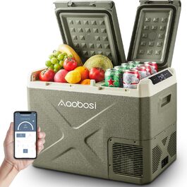 Автохолодильник AAOBOSI 32L з WiFi керуванням, -20°C, 12/24/240V для авто, кемпінгу та подорожей