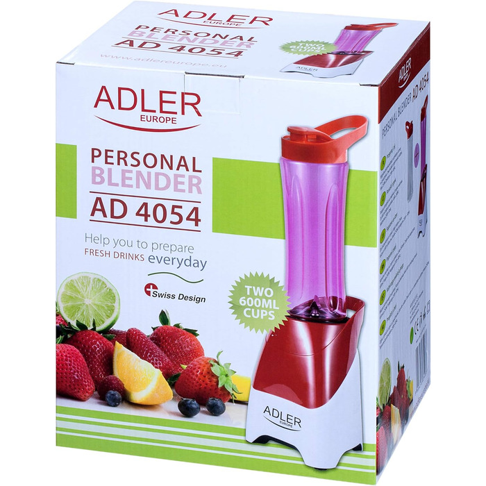 Блендер стаціонарний Adler AD 4054r, червоний