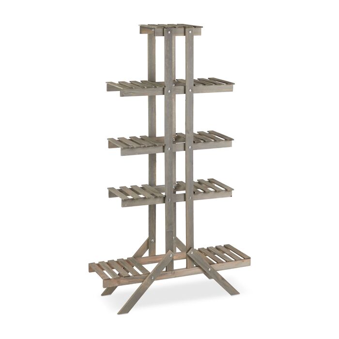 Сходинка для рослин Relaxdays з дерева, 5 сходинок