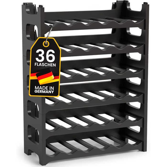 Стелаж для пляшок Alpfa на 36 пляшок, антрацит - Made in Germany
