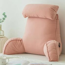 Подушка для читання Miaogoo, м'яка подушка для шиї, знімне спинне крісло, підтримка шиї, зменшення болю (зелений, рожевий)