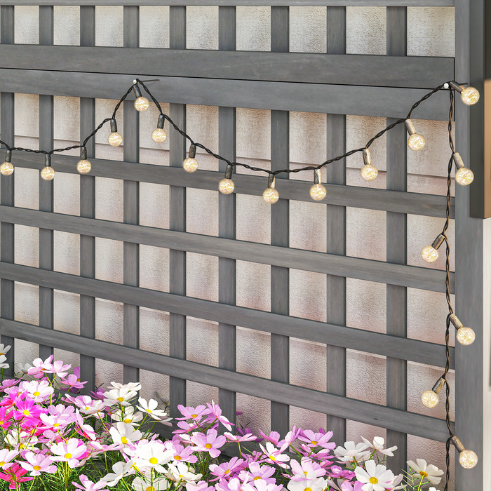 Підвищене грядка з шпалером та дахом, ящик для рослин, квітник, стійкий до погодних умов, дерево, 90 x 45 x 183 см, темно-сірий