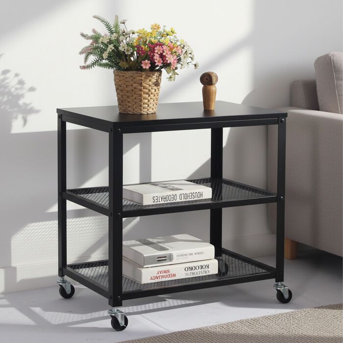 Rollwagen з трьома ящиками (чорний) від Relaxdays