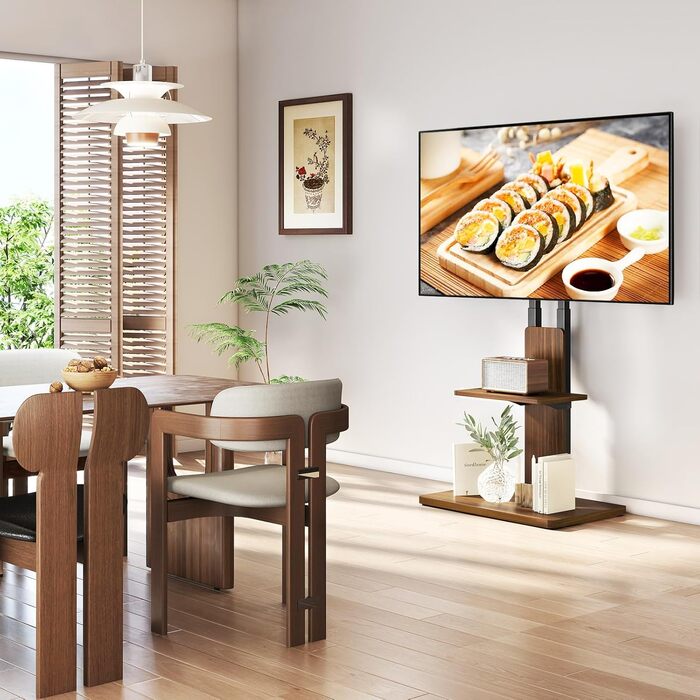 Підставка для телевізора TVON: мобільна, з регулюванням висоти, для 32-70 дюймів, до 45 кг, VESA 400x400 мм