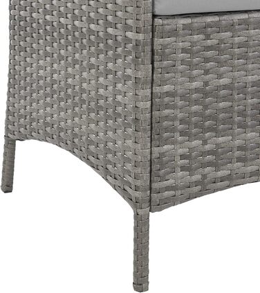 Садовий набір SVITA Dallas з поліротангу 4 предмети: 2 крісла, диван на 2 місця, стіл - Сірий