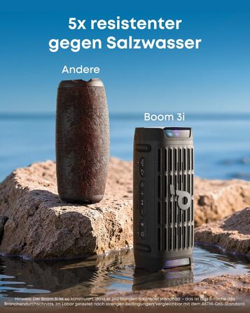 Soundcore Boom 3i від Anker – водонепроникна Bluetooth колонка для активного відпочинку, 50W, IP68, 16 годин, світлодіодна підсвітка, TWS, для каякінгу, риболовлі, кемпінгу