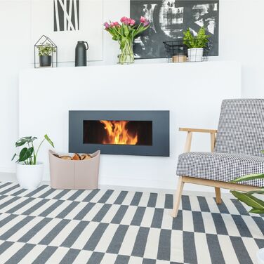 Кошик для дров Relaxdays сірого кольору з штучної шкіри