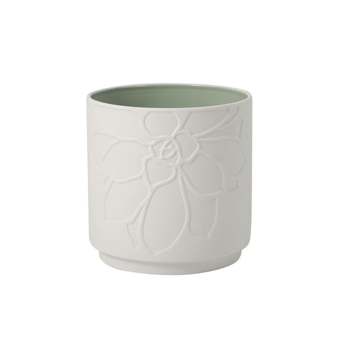 Ваза для квітів Like. by Villeroy & Boch 'It's My Home', преміум фарфор, зелено-біла (Blumentopf, Socculente, Mineral)