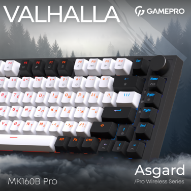 Бездротова механічна клавіатура GamePro MK160 QLAB Sakura Switch Black