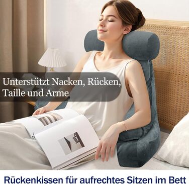 Підлогове крісло-мішок для читання, 67x30 см (Сірий, 63x22 см)