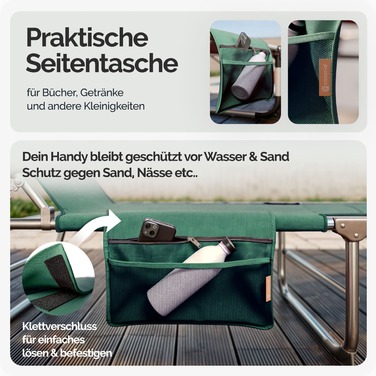 Шезлонг Ibiza Green 190x59x29см Alu Sun Canopy