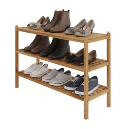 Стелаж для взуття Relaxdays з горіхового дерева з 3 ярусами