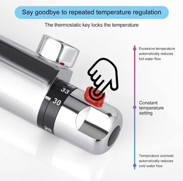 Сучасний змішувач для ванни та душу з двома виходами та керамічним вентилем - латунний, хромований, для ванної кімнати