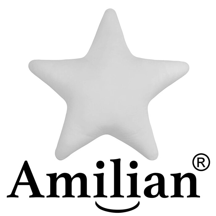 Набір подушок Amilian 3 x декоративна подушка у вигляді зоряної Хмари, декоративна подушка у вигляді зірочок для дитячої кімнати, дитяча декоративна подушка з начинкою для дивана в спальні, дитяче ліжечко для дівчаток і хлопчиків (світло-сірий)