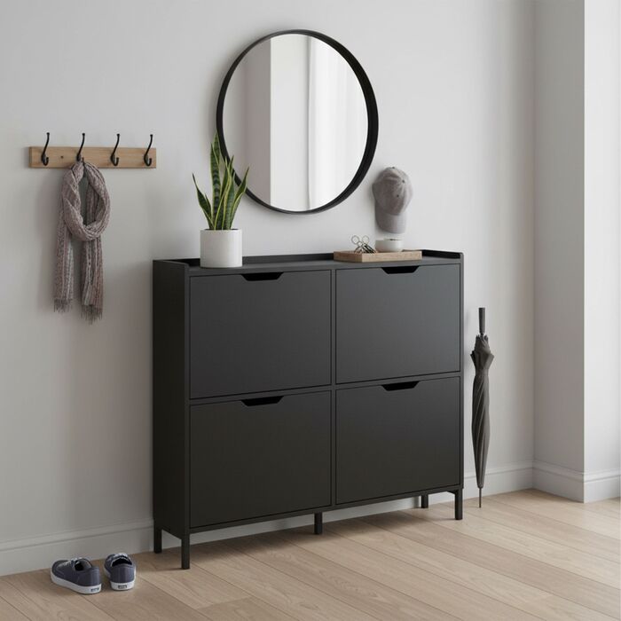 Зручний вузький органайзер для взуття Relaxdays з 4 відділеннями