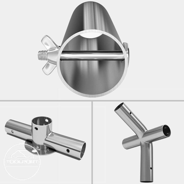 Намет для заходів Festzelt XXL: білий павільйон 5x10 м, висота 2,6 м, матеріал PVC, водонепроникний