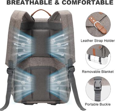 Рюкзак для пікніка HappyPicnic з ізольованим відділенням, тримачами для пляшок та великим водовідштовхувальним килимком (M без посуду)