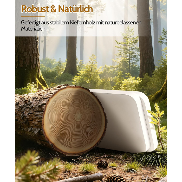 Полиця настінна дерев'яна SUMGAR, плаваючі полиці, 3-ярусна, біла 50x58 см для вітальні, спальні