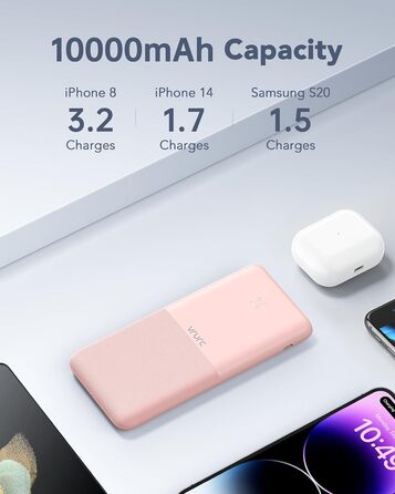 Комплект з 2 шт. , USB C, 2 USB, 2.4A, для смартфонів, iPhone, Samsung, Huawei, 10000mAh