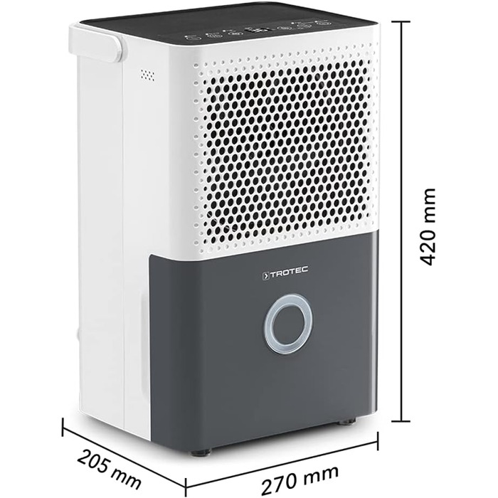 Електричний осушувач повітря TROTEC TTK 33 E продуктивність 14 л/добу площа 15 м / 37 м кімнатний осушувач повітря для квартири та спальні