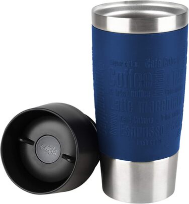 Термокружка Emsa Travel Mug Classic 360 мл, з клапаном Quick-Press, не протікає, для кави та напоїв, 513361