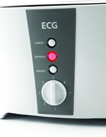 Тостер ECG ST 818, 800 Вт, автоматичне відключення, білий