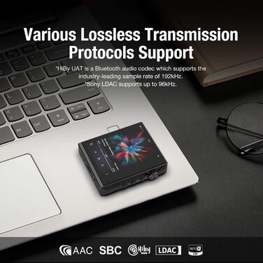 Портативний Hi-Res музичний плеєр AP80 PRO-X з Bluetooth, MQA, двома ESS9219C DAC, підтримкою MQA 8X, LDAC, apt-X, AAC, USB DAC, DSD256, HiBy Link, симетричний вихід