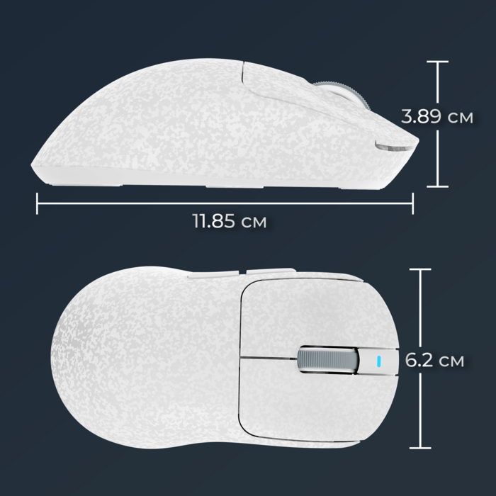 Бездротова ігрова миша AJ199 MAX White Carbon fiber (AJ199-MAX-W)