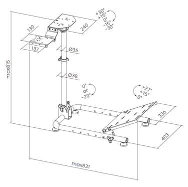 Ігрове крісло кокпіт GamePro RS021