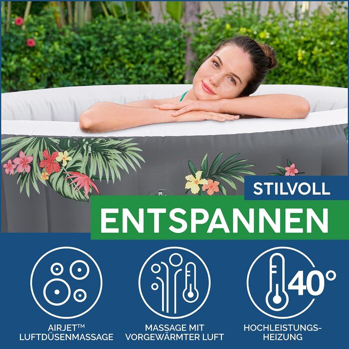 Надувний спа-басейн з гідромасажем Bestway Lay-Z-Spa Miami AirJet Whirlpool, для 2-4 осіб, 180 x 66 см