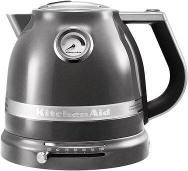 Електричний чайник KitchenAid з регулюванням температури 50-100°C, 1.5L, нержавіюча сталь, Empire, з індикатором рівня води та фільтром від накипу