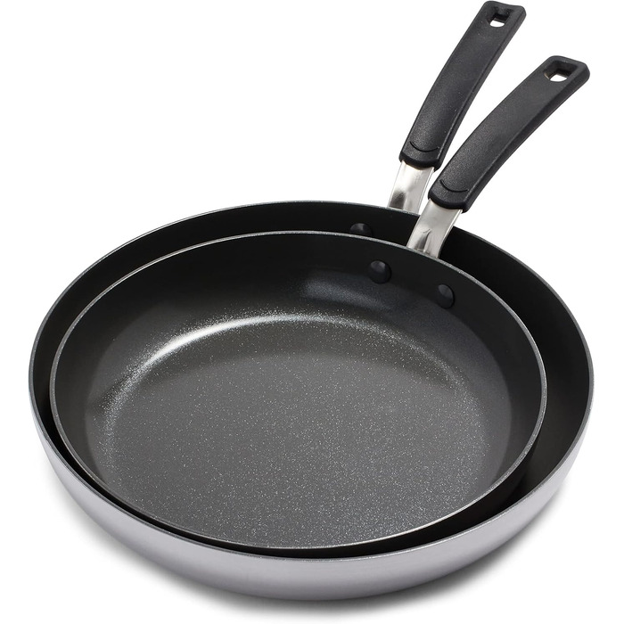 Набір сковорідок GreenPan Levels з антипригарним покриттям, 26см та 30см, без PFAS, срібний колір