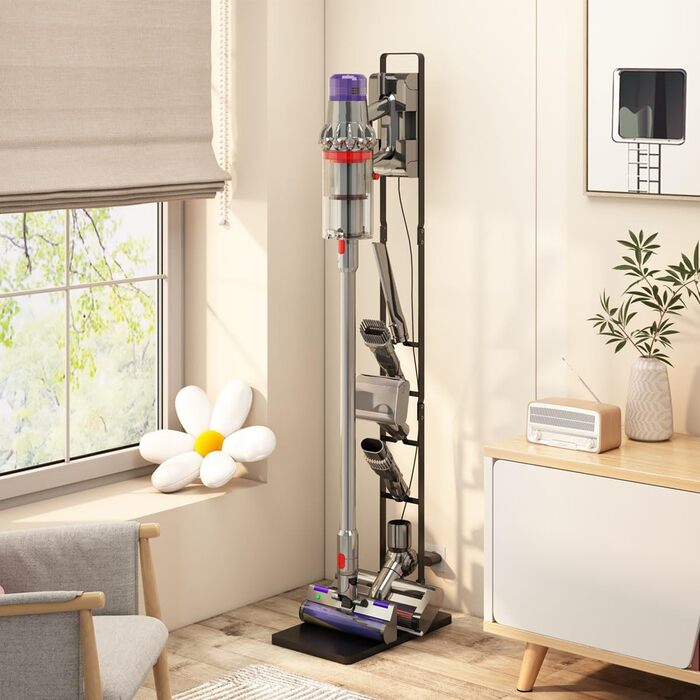 Підставка Foho для Dyson V6-V15, металева скоба, без свердління, рухома, пилосос і зберігання аксесуарів