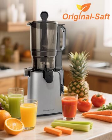 Charmline Slow Juicer: повільний соковитискач для фруктів та овочів, 1,8л, легке очищення