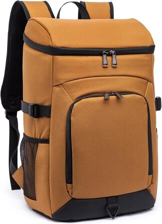 Рюкзак-холодильник Laripwit 54 літри, ізольований, з відділенням для холоду, коричневий - для пікніків, подорожей, кемпінгу, тактики, пляжу