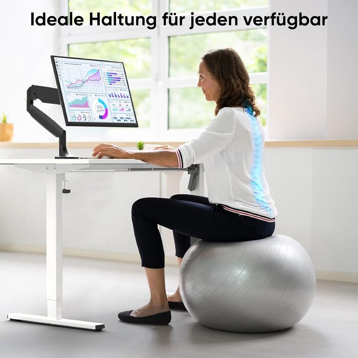 ONKRON Електричний регульований стіл-рама, чорний (Wdf221e-w), до 70 кг, 120-170 см