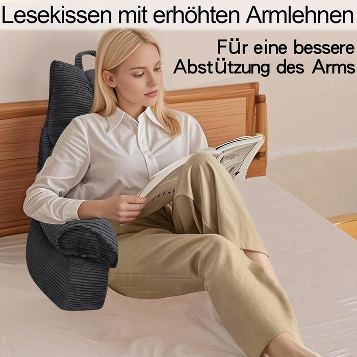 Підлогове крісло-мішок для читання та відпочинку, 67x30 см, сіро-чорний колір