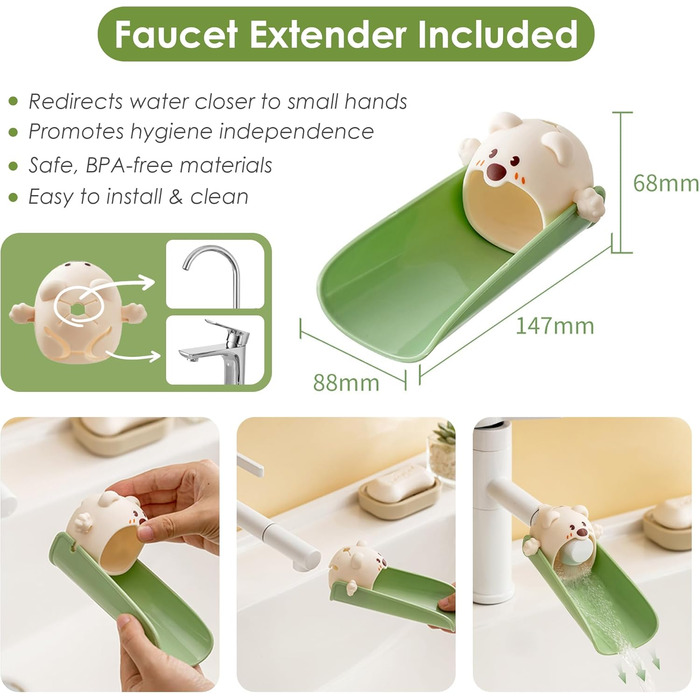 Дитячий табурет Hoopyosms Tritthocker з ручкою, сірий. Безпечний, з 2/3 сходинками для ванної, кухні та туалету