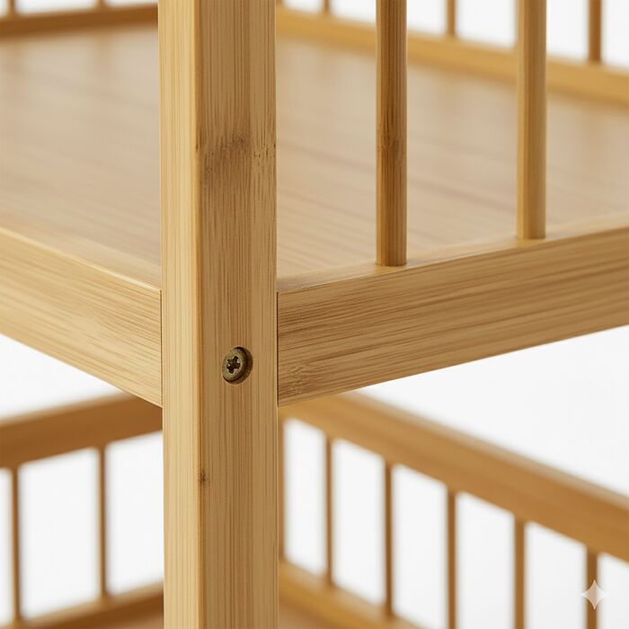 Візок кухонний Relaxdays з бамбука на 3 рівнях